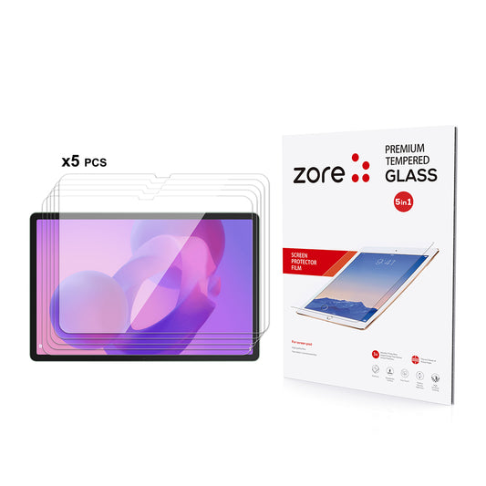 Lenovo Idea Tab Pro 12.7 TB-373FU Zore 5in1 Tablet Tempered Glass Screen Protector Transparent