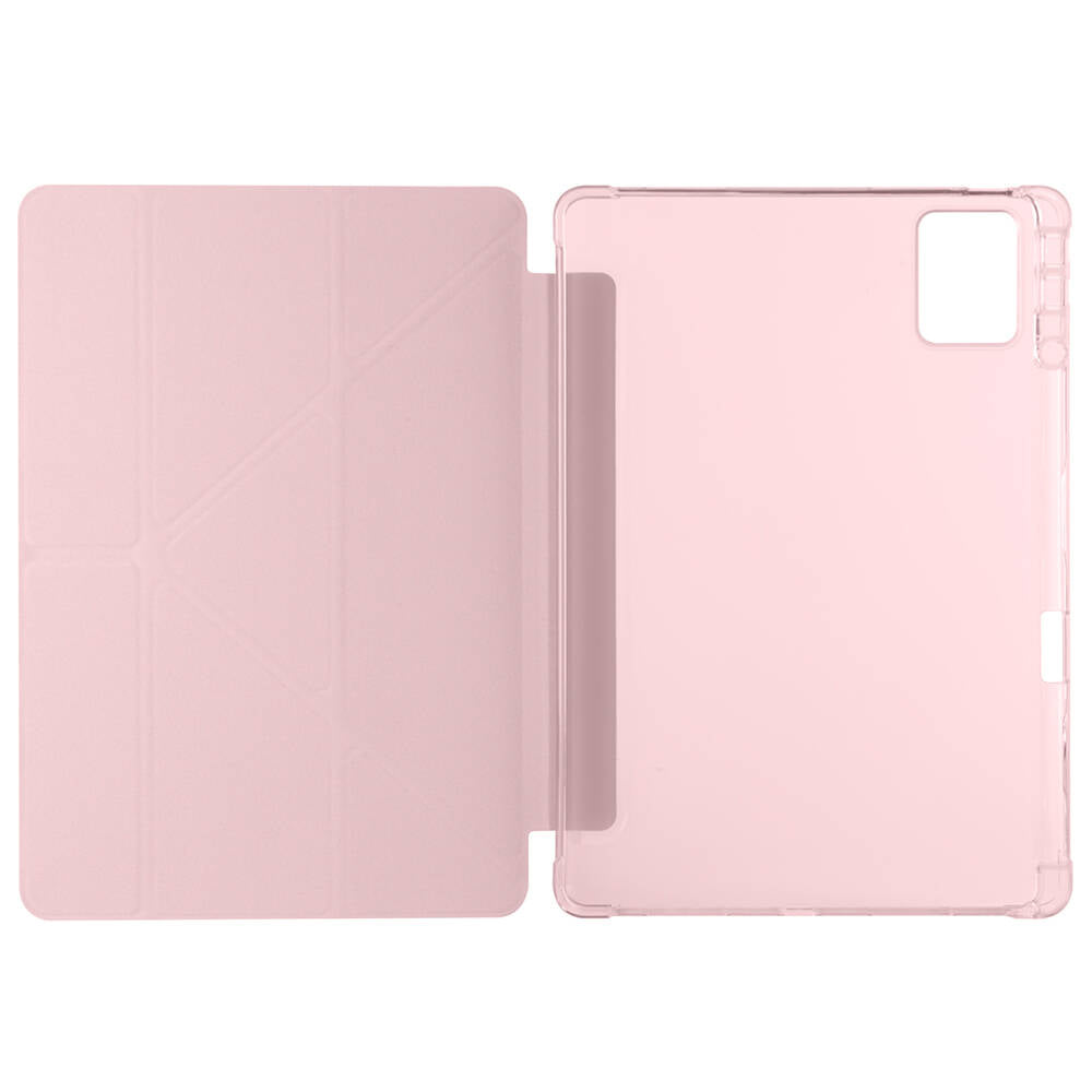 Lenovo M11 TB-330FU Case Zore Tri Folding Stand Case with Pen Compartment Purple 