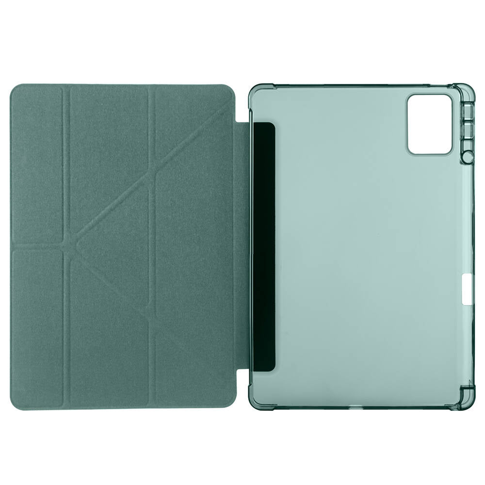 Lenovo M11 TB-330FU Case Zore Tri Folding Stand Case with Pen Compartment Blue 