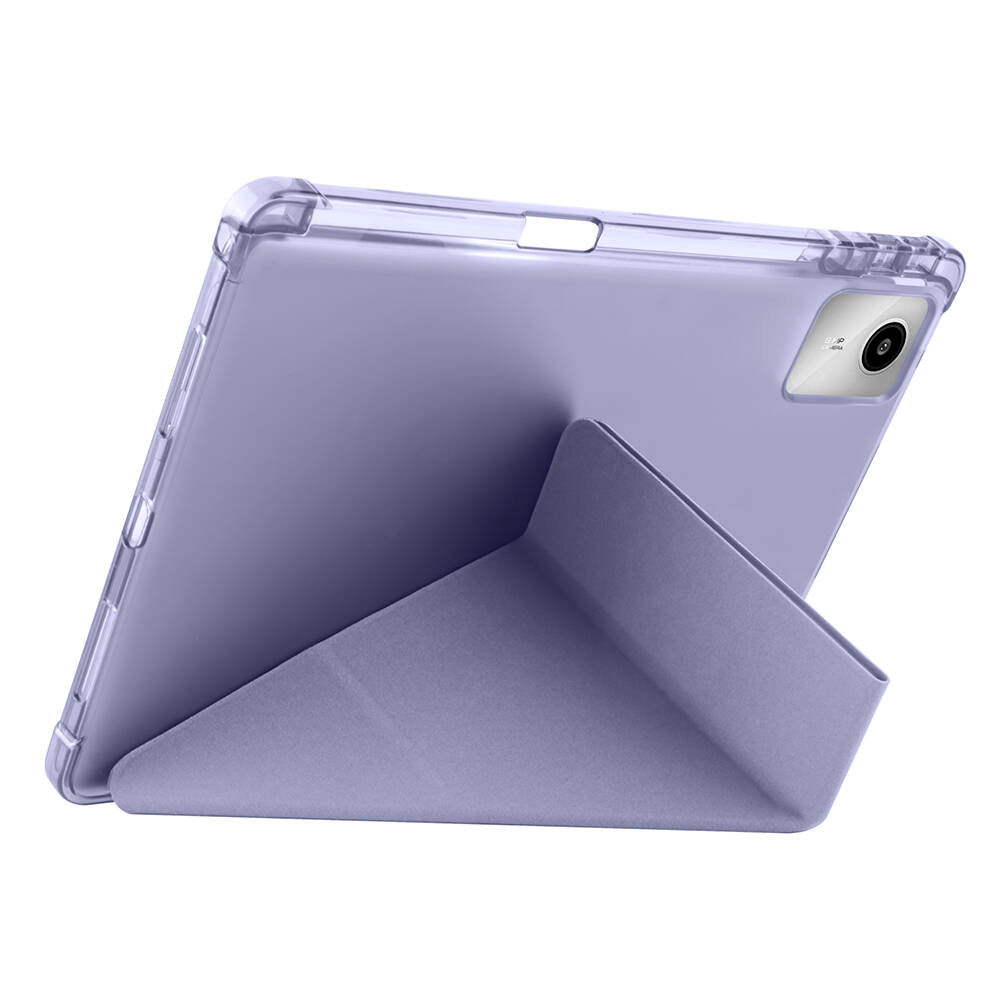 Lenovo M11 TB-330FU Case Zore Tri Folding Stand Case with Pen Compartment Blue 