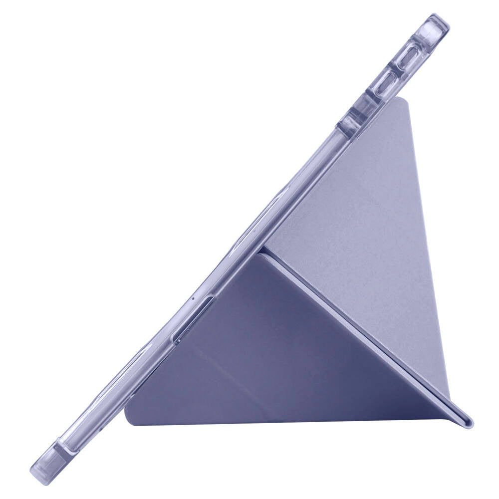 Lenovo M11 TB-330FU Case Zore Tri Folding Stand Case with Pen Compartment Blue 