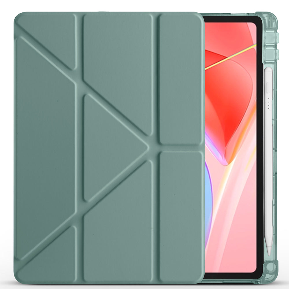 Lenovo Tab TB-311FU Case Zore Tri Folding Stand Case with Pen Compartment Blue