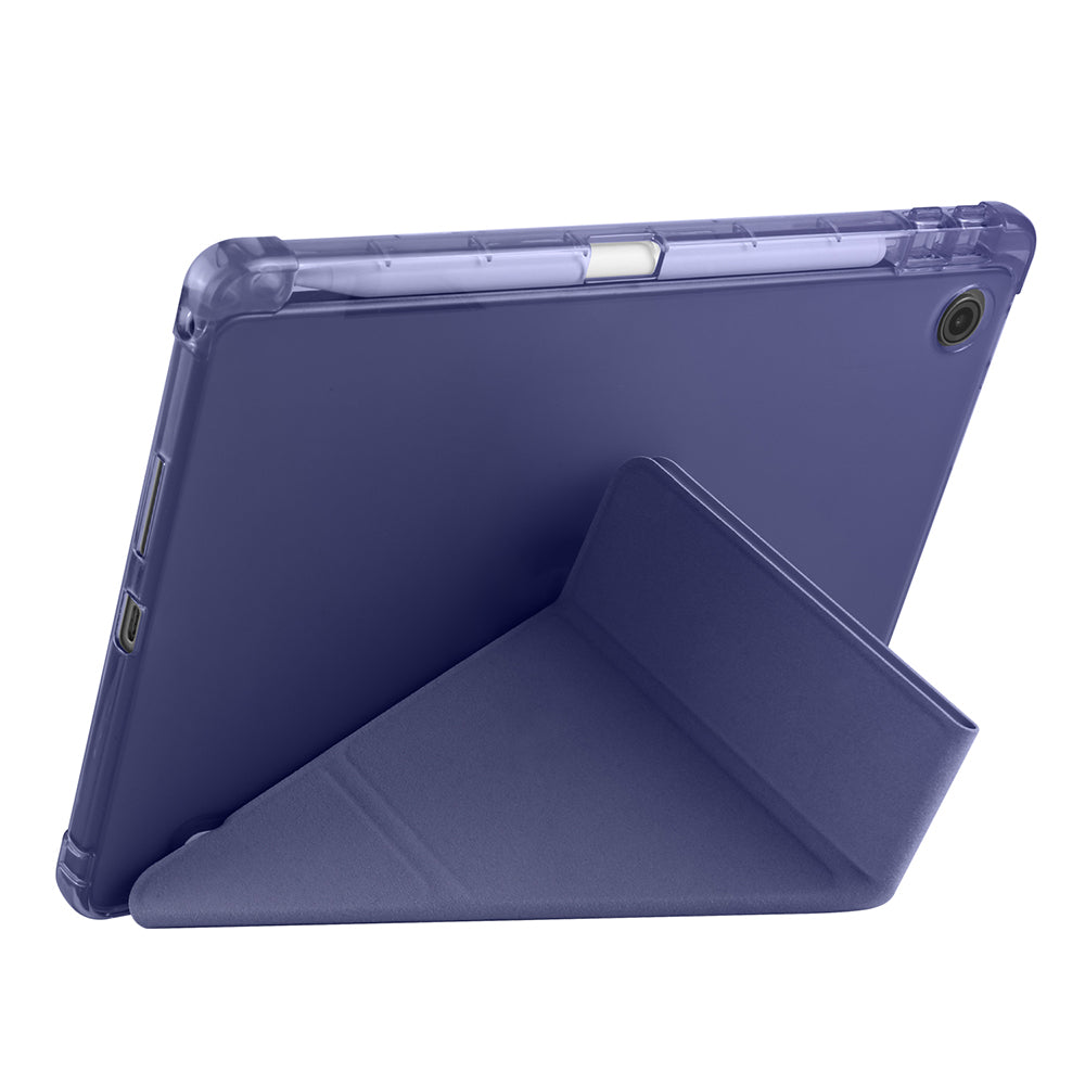 Lenovo Tab TB-311FU Case Zore Tri Folding Stand Case with Pen Compartment Navy Blue