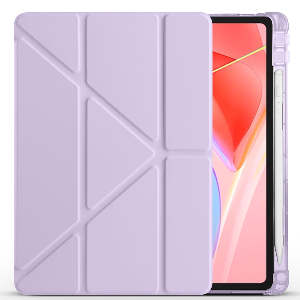 Lenovo Tab TB-311FU Case Zore Tri Folding Stand Case with Pen Compartment Lilac