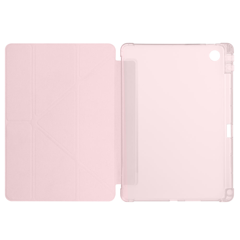 Lenovo Tab TB-311FU Case Zore Tri Folding Stand Case with Pen Compartment Lilac