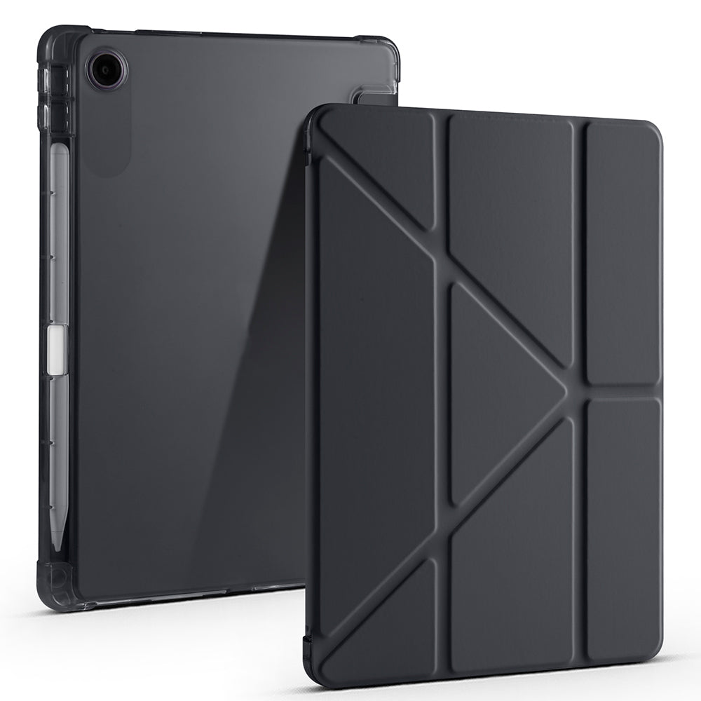 Lenovo Tab TB-311FU Case Zore Tri Folding Stand Case with Pen Compartment Black