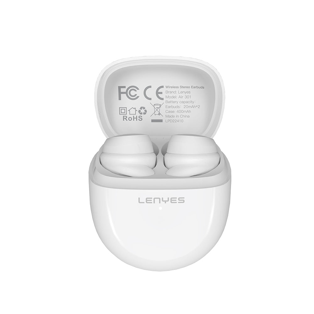 Lenyes Air 301 ACS Panoramic Surround Sound Kulak İçi Bluetooth v5.3 Kulaklık Beyaz