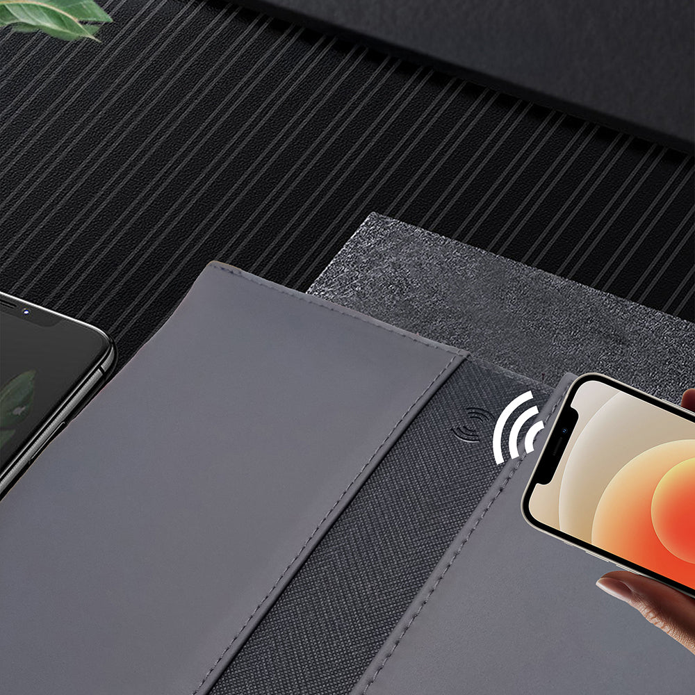 Lenyes LB511 NFC Tag Özellikli 14 inç Su Geçirmez Laptop Kılıfı Gri