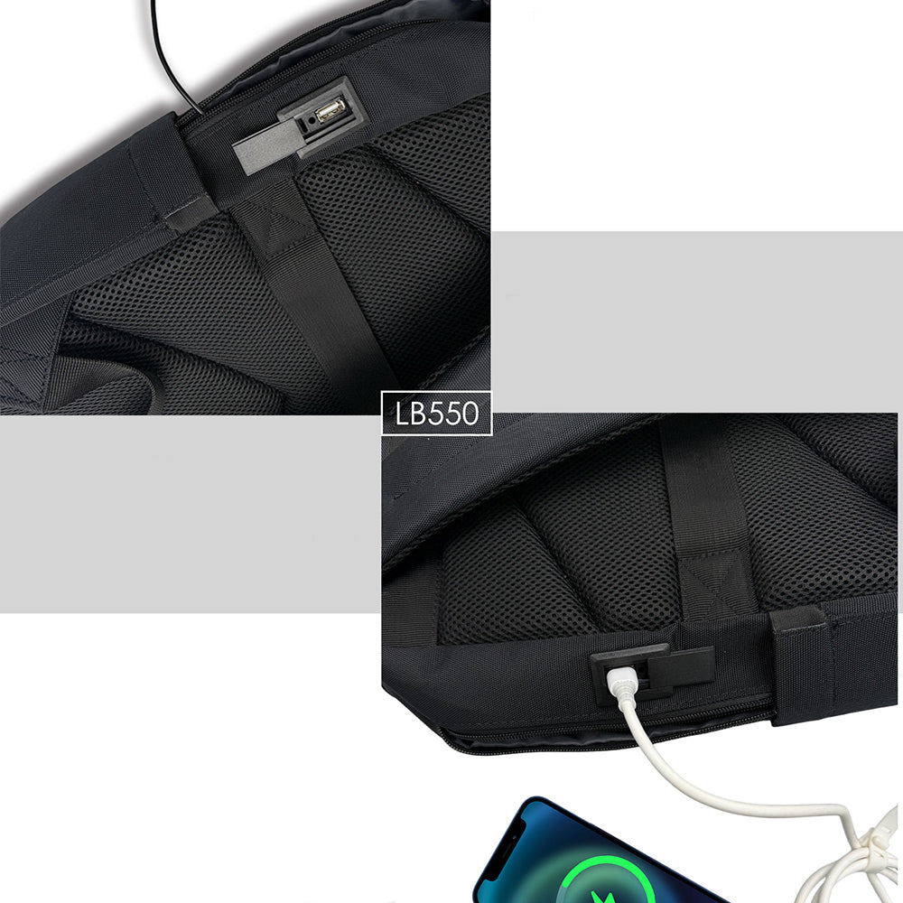 Lenyes LB550 Voyagers Series 1200D Waterproof Travel Backpack Black