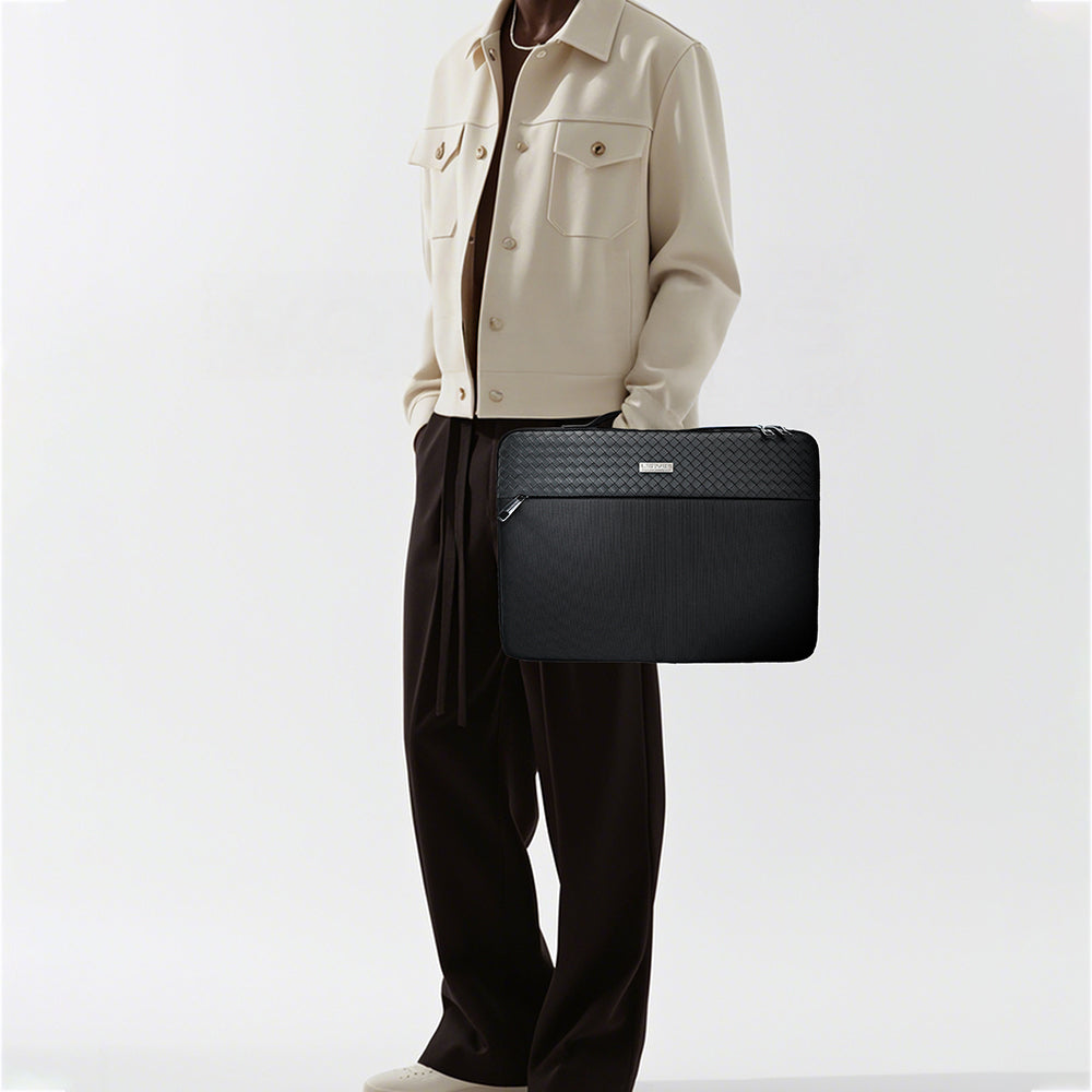 Lenyes LB555 Voyagers Serisi 1200D Su Geçirmez 13-14 inç Laptop Çantası Siyah