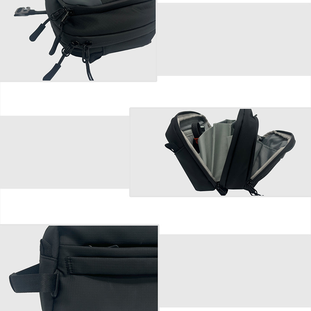 Lenyes LB561 Su Geçirmez Aşınmaya ve Çizilmeye Dayanıklı Çapraz Vücut Askılı Aksesuar Çantası 25.5cm Gri