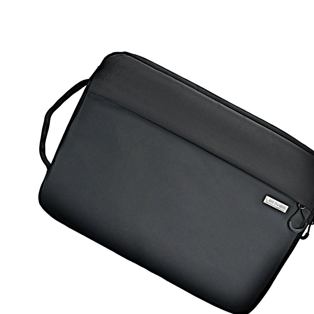 Lenyes LB575 Creator Serisi Darbe Emici Su Geçirmez Polyester Kumaş 13-14 inç Laptop Çantası Siyah