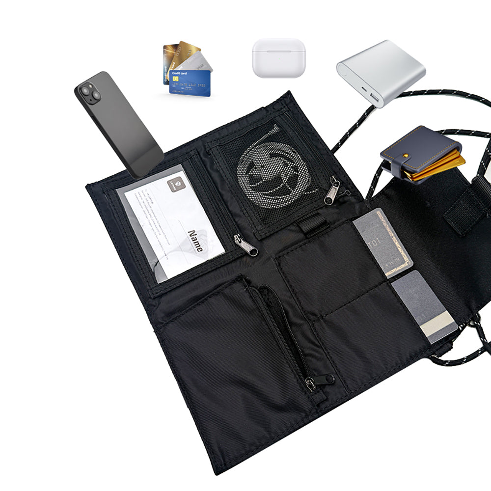 Lenyes LB582 Roamer Serisi Çok Amaçlı Su Geçirmez Polyester Kumaş Ayarlanabilir Omuz Askılı Çapraz Vücut Çantası Gri