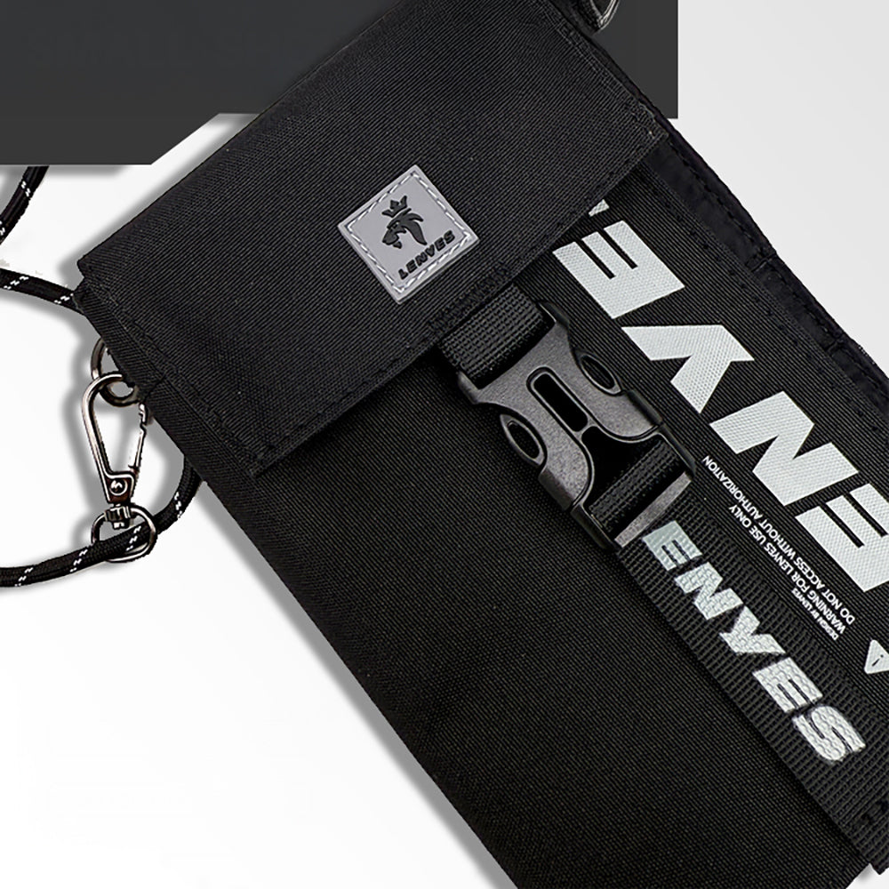 Lenyes LB582 Roamer Serisi Çok Amaçlı Su Geçirmez Polyester Kumaş Ayarlanabilir Omuz Askılı Çapraz Vücut Çantası Gri