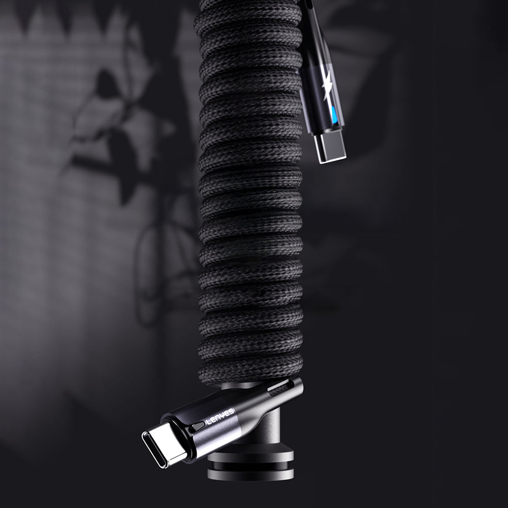 Lenyes LC535 Type-C to Type-C Hızlı Şarj Özellikli Data ve Şarj Kablosu 60W 1M Siyah