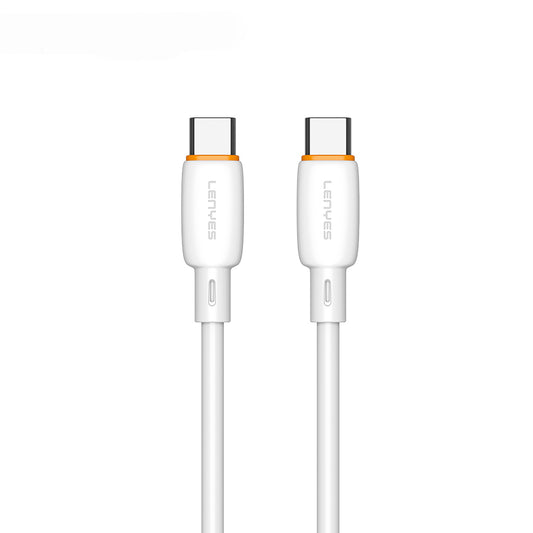 Lenyes LC548-TC-TC Type-C to Type-C Fast Charging PD Data and Charging Cable 60W 1M White 