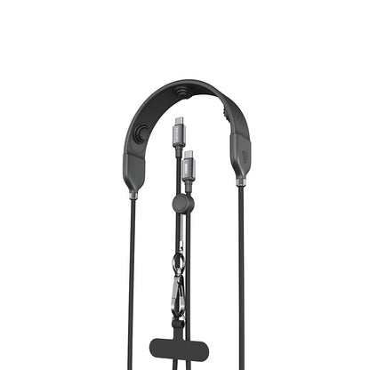 Lenyes LC558 Type-C to Type-C Data Kablolu 3 Kademeli Boyun Masaj Bandı 1.2M