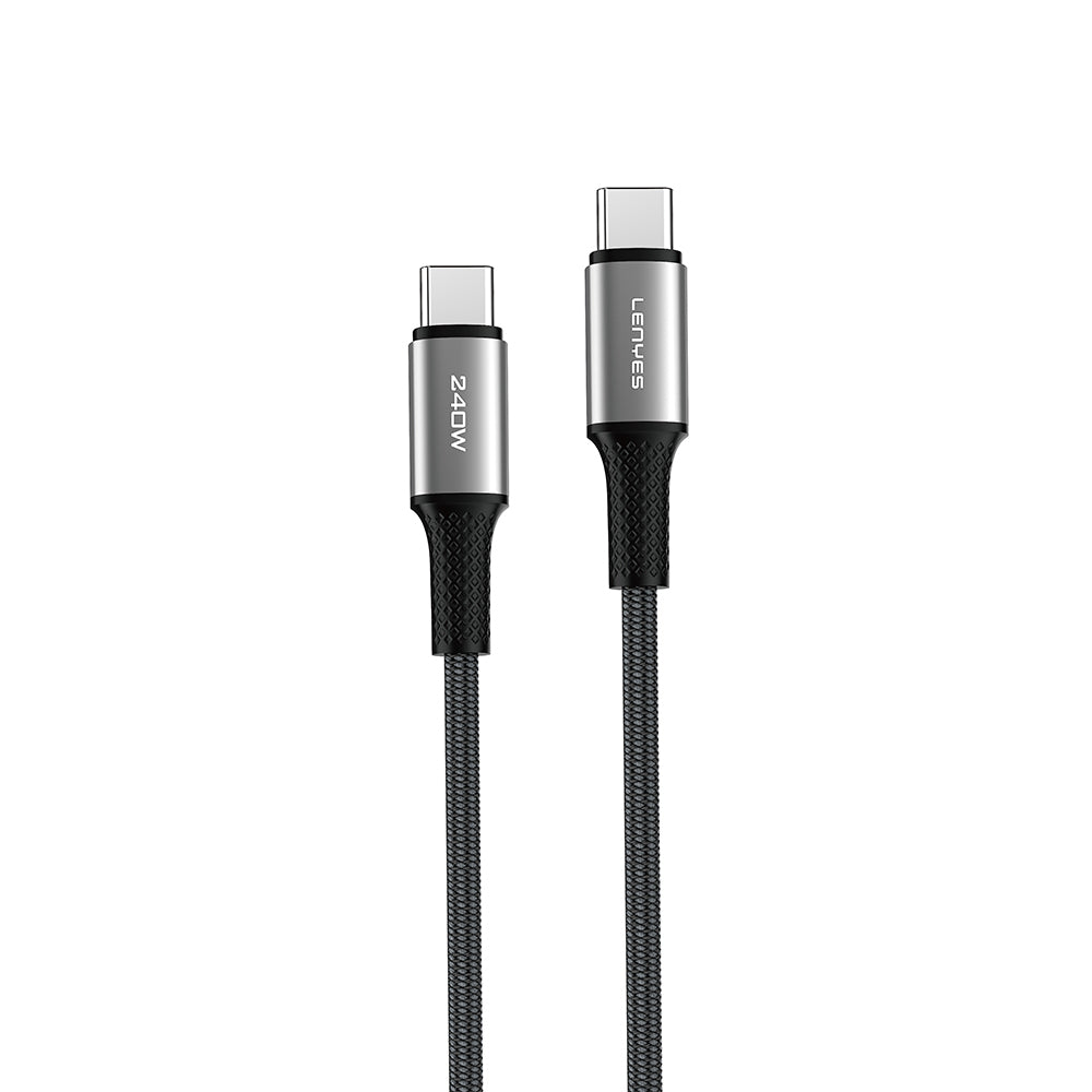 Lenyes LC564 Type-C to Type-C PD Örgü Tasarımlı Hızlı Şarj Özellikli Data ve Şarj Kablosu 240W 2M