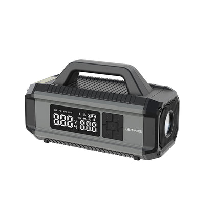 Lenyes LCI202 LED Işıklı Araç Akü Acil Durum Takviye Güç Kaynağı ve Hava Kompresörü 12V 150W 10000mAh Gri