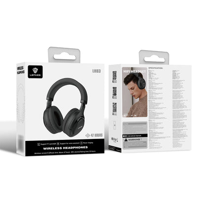 Lenyes LH83 ANC Özellikli TWS Kulak Üstü Bluetooth Kulaklık v5.3 Siyah