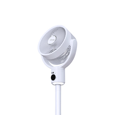 Lenyes LHF10 Dijital LED Göstergeli 5 Kademeli Uzaktan Kumandalı Uzayabilen Gövdeli 10 inç Fan Beyaz