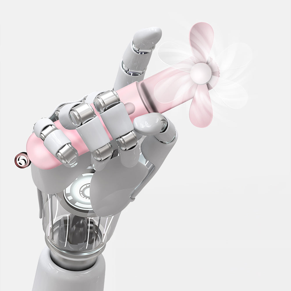 Lenyes LHF12 Powerbank Özellikli 3 Kademeli Portatif Soğutucu El Fanı Pembe