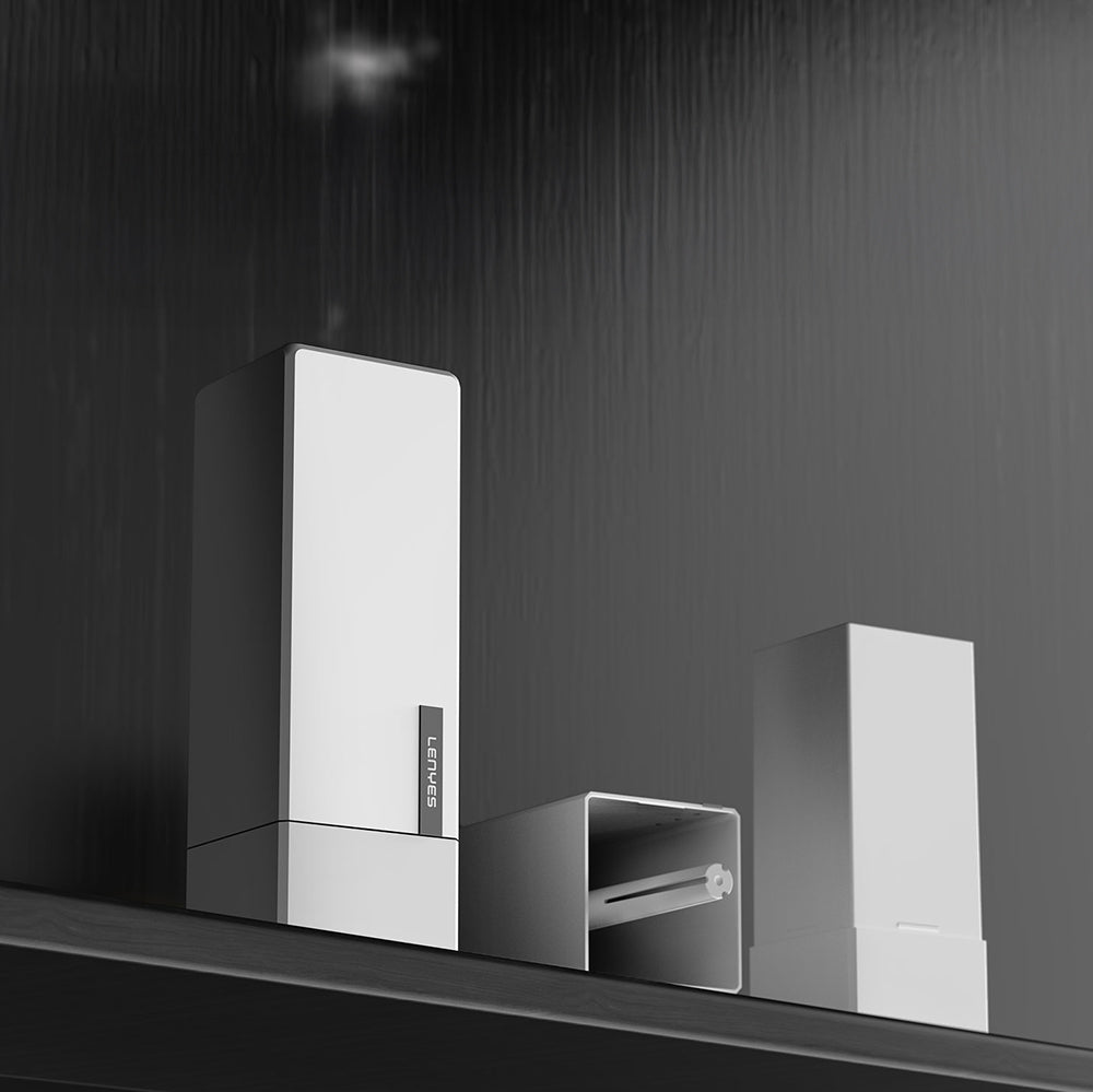 Lenyes LHU02 Küp Tipi RGB Atmosfer Işıklı Nano Sprey Sessiz Hava Nemlendirici Beyaz