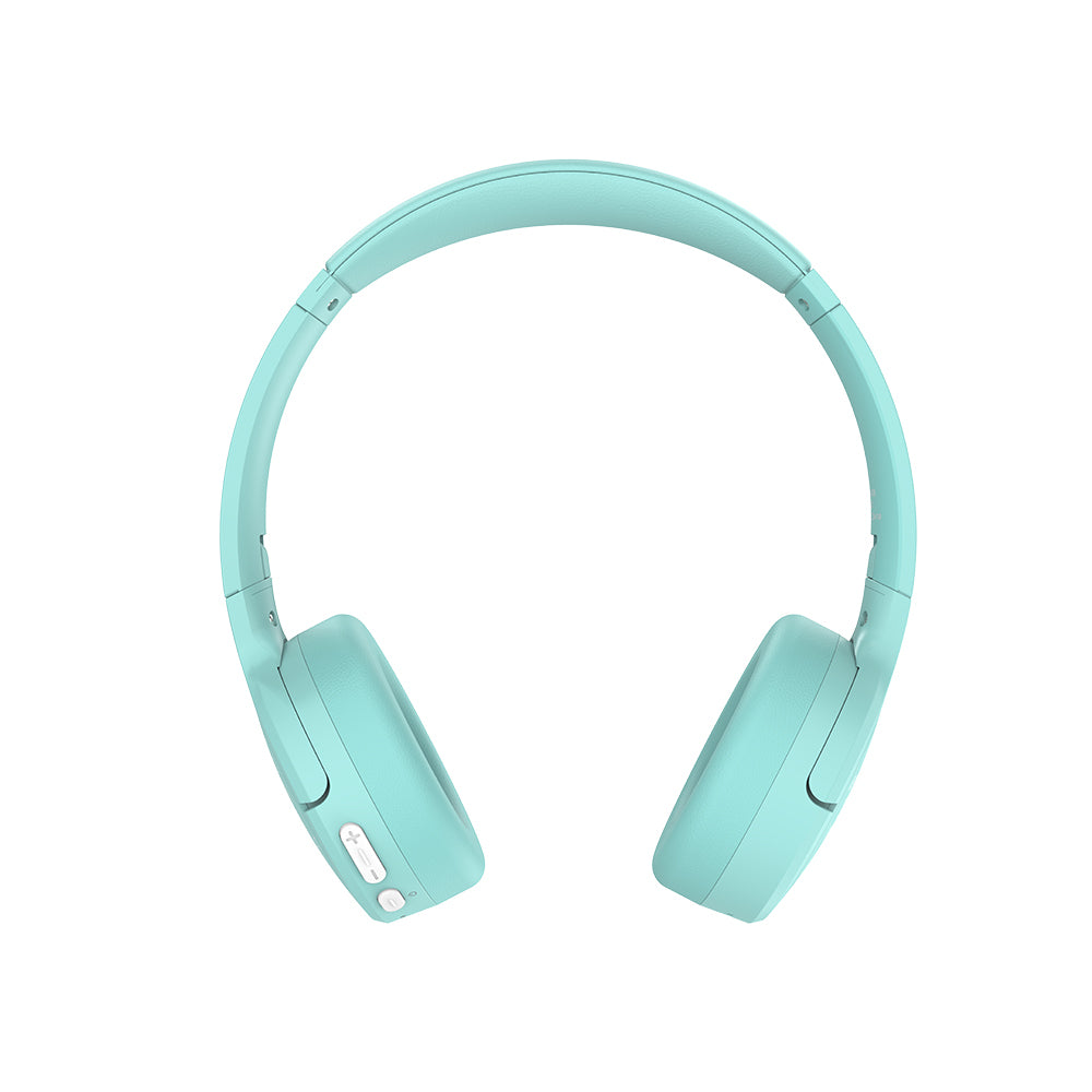 Lenyes LKH31 Ayarlanabilir Çocuklara Özel Kulak Üstü Kablolu ve Bluetooth Kulaklık v5.4 Yeşil