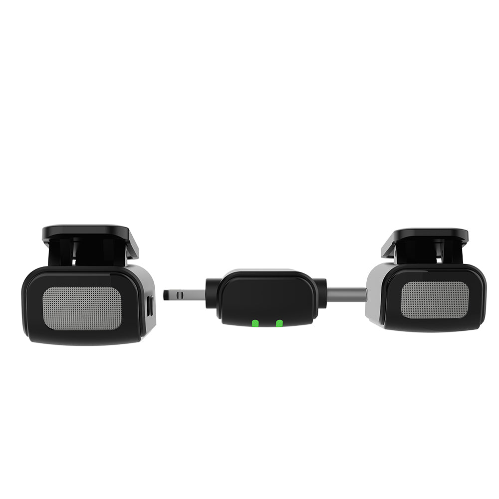 Lenyes LM203 2in1 Type-C ve Lightning Portlu Kablosuz Yaka Mikrofonu Siyah