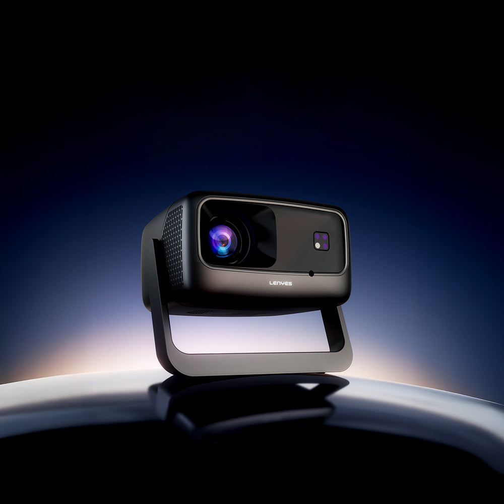 Lenyes LPR02 4.45” LCD 360 Degree Rotatable Auto Focus Projector Dark Gray 