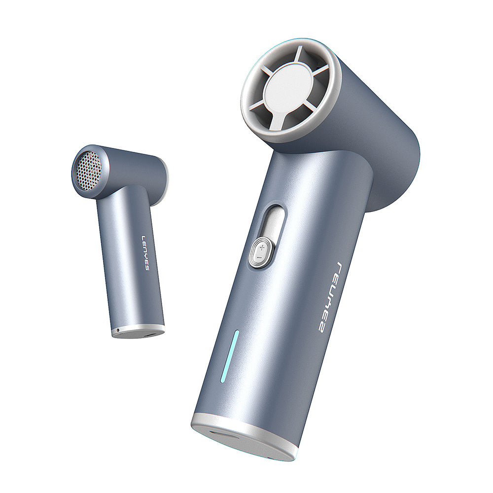 Lenyes LTF01 Dijital LED Göstergeli 3 Kademeli Portatif Soğutucu El Fanı Gri