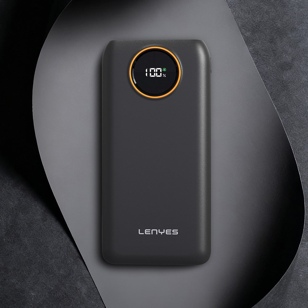 Lenyes P851L Dijital LED Göstergeli Type-C ve Lightning Kablolu Powerbank 22.5W 10000mAh