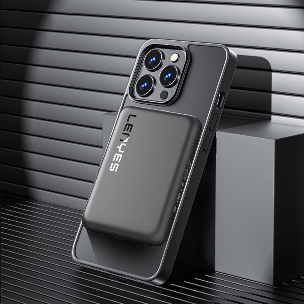 Lenyes PW139D PD 20W Ultra İnce Hızlı Şarj Özellikli Wireless Powerbank 15W 10000mAh Beyaz