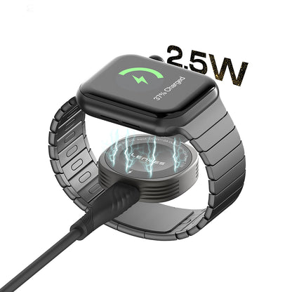 Lenyes PW316 Akıllı Saat Mini Wireless Magnetik Şarj Aleti 2.5W Gri