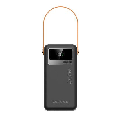 Lenyes PX691D LED Göstergeli Taşınabilir Askılı Powerbank 22.5W 60.000mAh Siyah