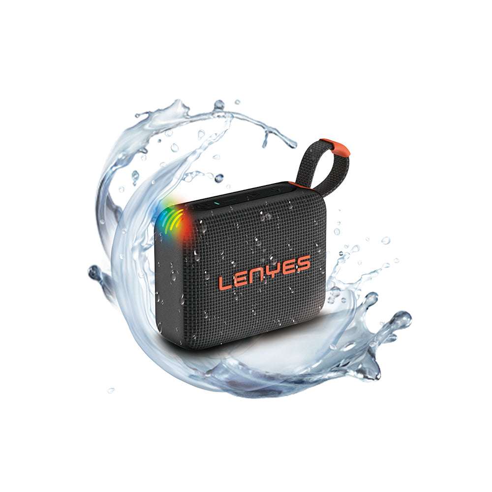 Lenyes S216 Su Geçirmez Özellikli RGB Işıklı Askılı Mini Bluetooth Speaker Hoparlör v5.3 Mavi