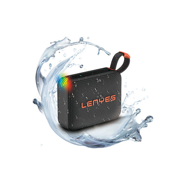 Lenyes S216 Waterproof RGB Lighted Hanging Mini Bluetooth Speaker v5.3 Black 