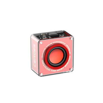 Lenyes S222 Mini TWS Kablosuz Bluetooth Hoparlör v5.3 5W Kırmızı