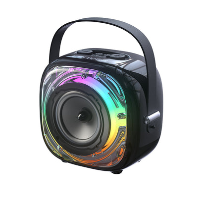 Lenyes S226 RGB Işıklı Askılı Mikrofonlu Bluetooth Speaker Hoparlör v5.3 Siyah