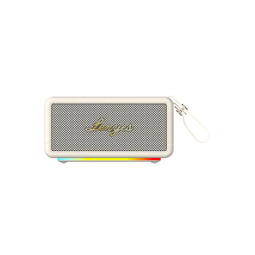 Lenyes S875 Elegance Serisi RGB Işıklı Taşınabilir Su Geçirmez TWS Bluetooth Hoparlör v5.3 40W Siyah