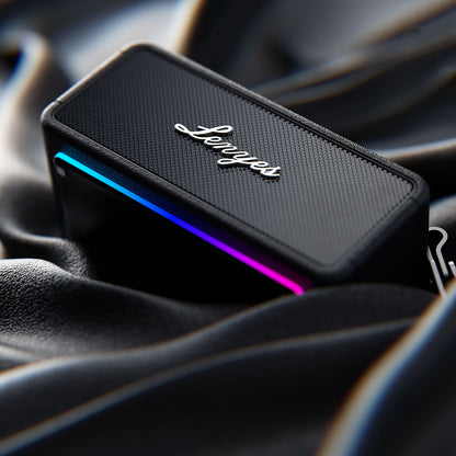 Lenyes S876 Supreme Serisi RGB Işıklı Taşınabilir Su Geçirmez TWS Bluetooth Hoparlör v5.3 45W Bej