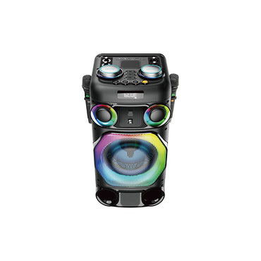 Lenyes S884 RGB Işıklı Çift Mikrofonlu Kablosuz TWS Bluetooth Speaker Hoparlör v5.3 Siyah