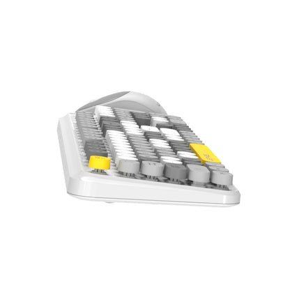 Lenyes WK103 Mekanik 2in1 2.4G Kablosuz Klavye ve 1600 DPI Mouse Seti Gri