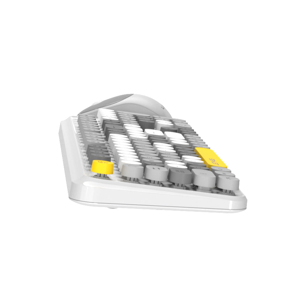 Lenyes WK103 Mekanik 2in1 2.4G Kablosuz Klavye ve 1600 DPI Mouse Seti Mavi