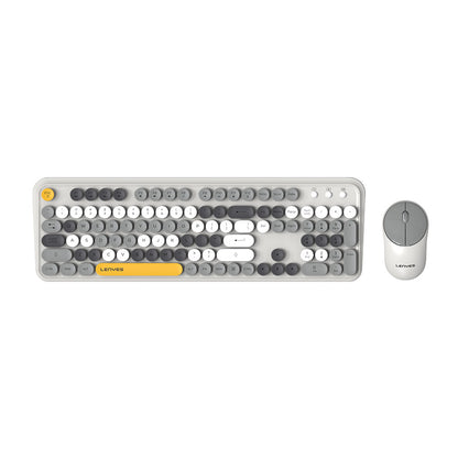 Lenyes WK103 Mekanik 2in1 2.4G Kablosuz Klavye ve 1600 DPI Mouse Seti Mavi