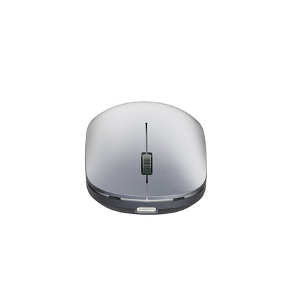Lenyes WS103 Sessiz Buton Tasarımlı Ergonomik Çift Bluetooth Bağlantılı 2.4G Kablosuz Mouse 1200 DPI Gri