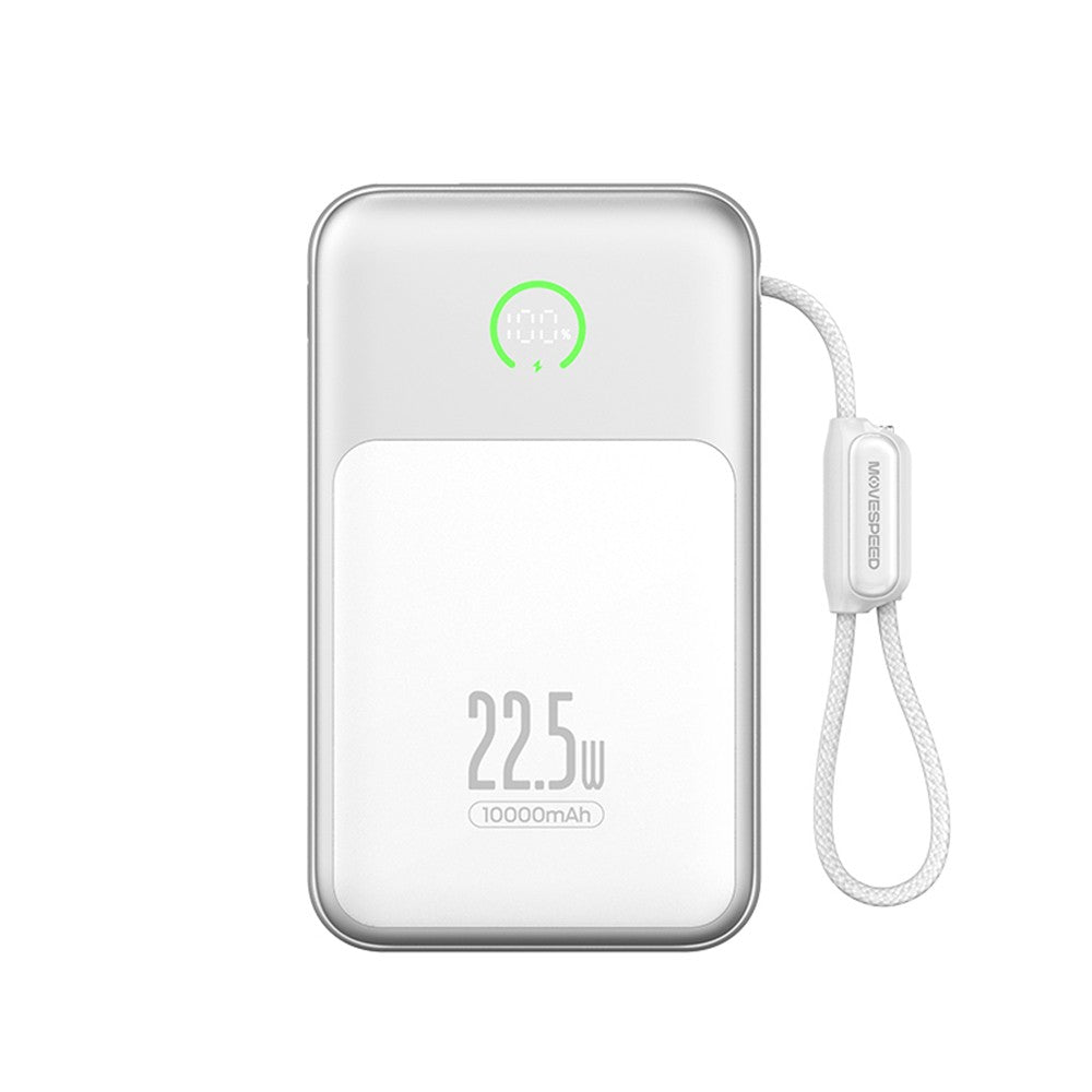 Movespeed MSP19 Pro Dijital LED Göstergeli Type-C Kablolu Powerbank 22.5W 10.000mAh