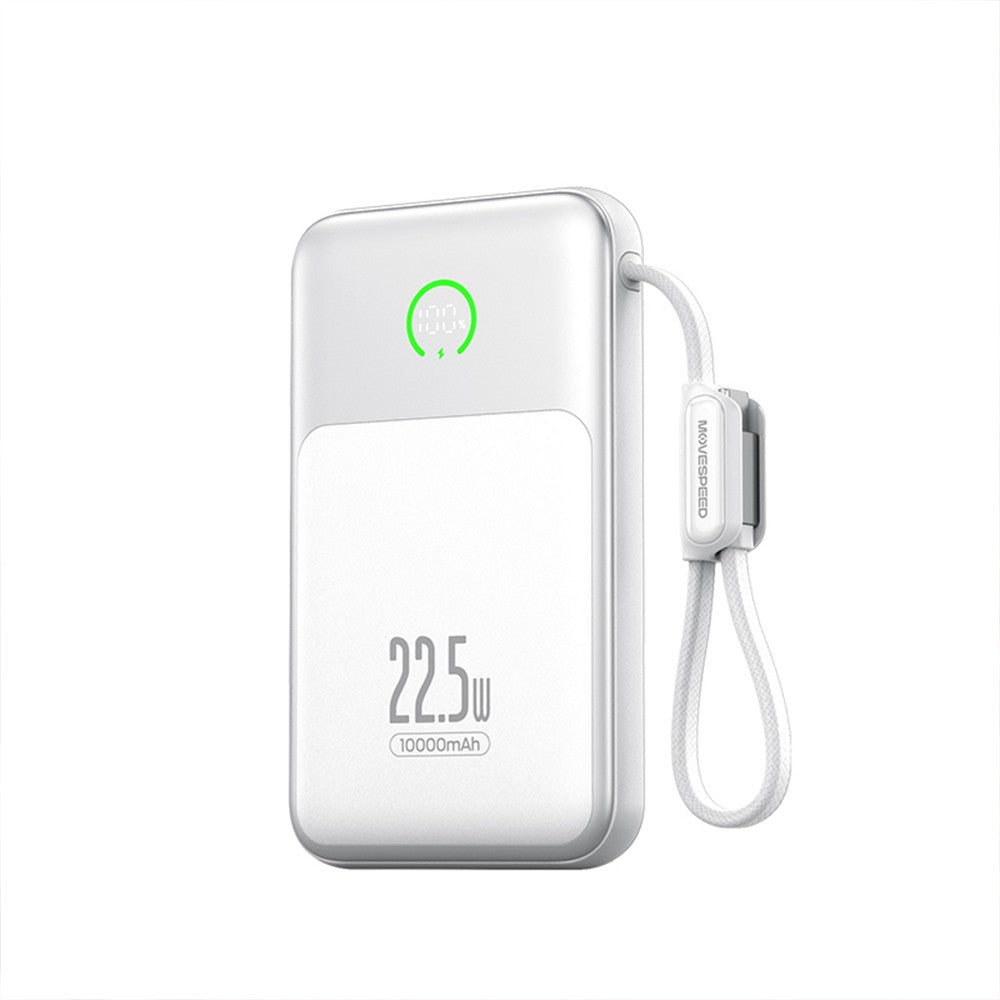 Movespeed MSP19 Pro Dijital LED Göstergeli Type-C Kablolu Powerbank 22.5W 10.000mAh