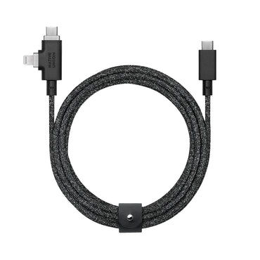 Native Union Belt Serisi Duo Pro Type-C to Type-C - Lightning Şarj Kablosu 240W 2.4M