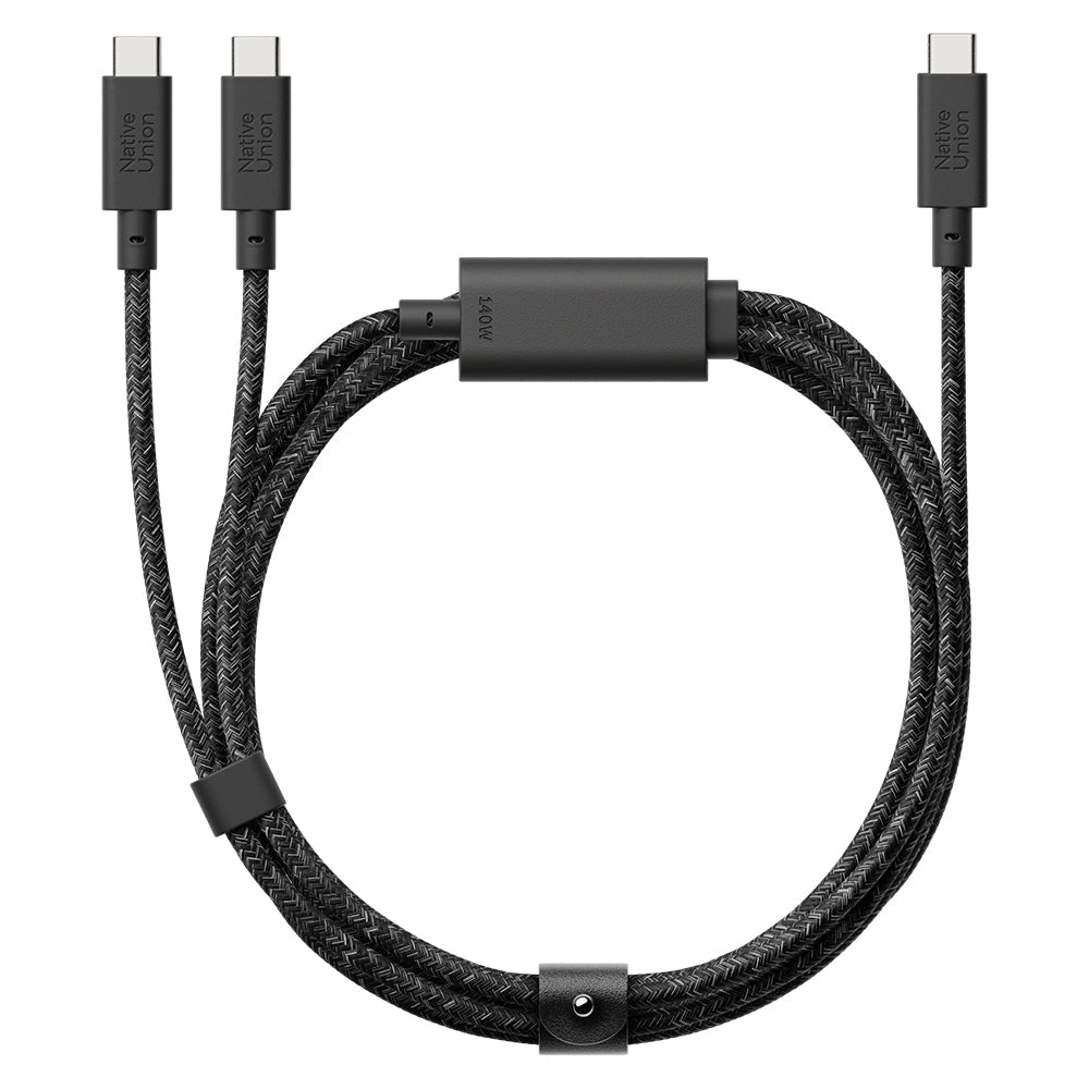 Native Union Belt Serisi PD 2in1 Type-C To Type-C Hızlı Şarj Özellikli Şarj ve Data Kablosu 140W 2M